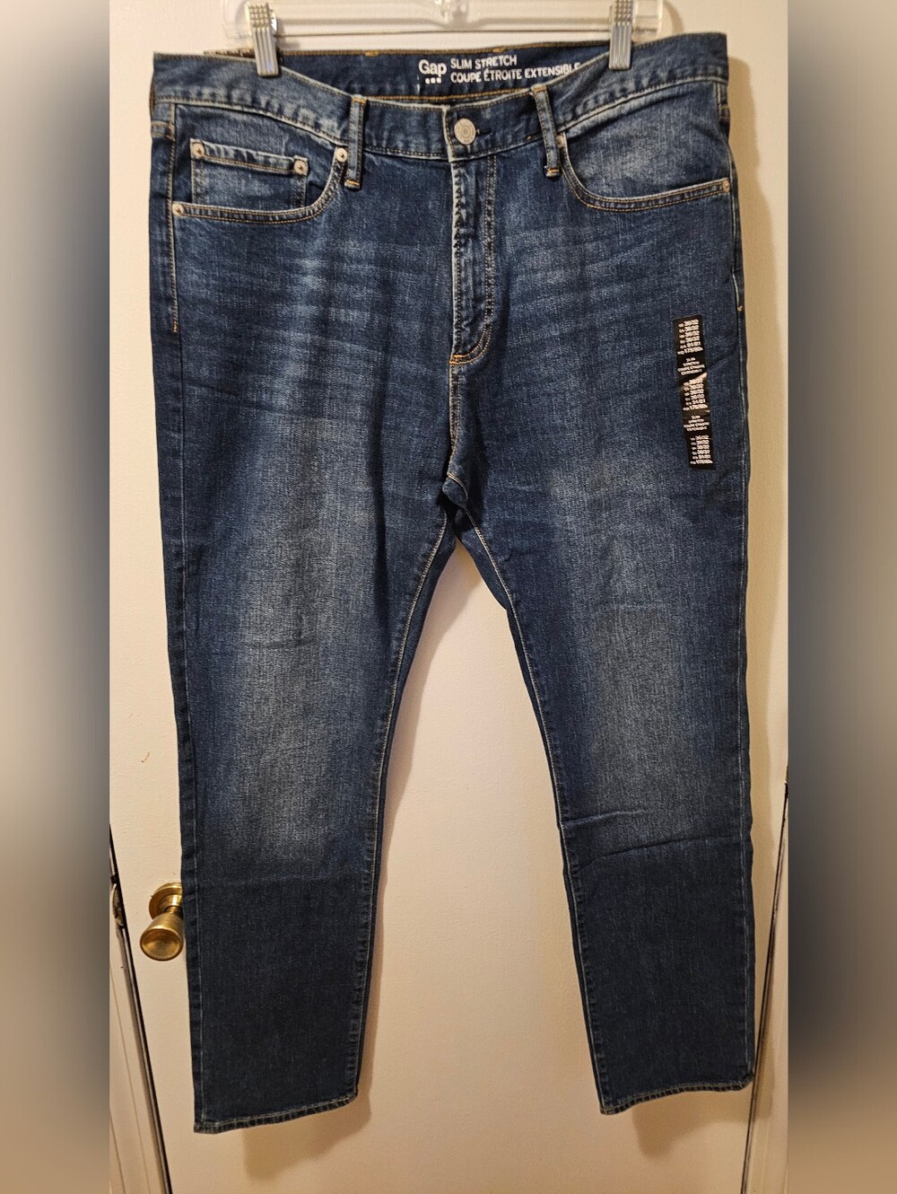 GAP Slim Straight Jeans‎ Men’s Size 36x32 Dark Wash Denim NWT
